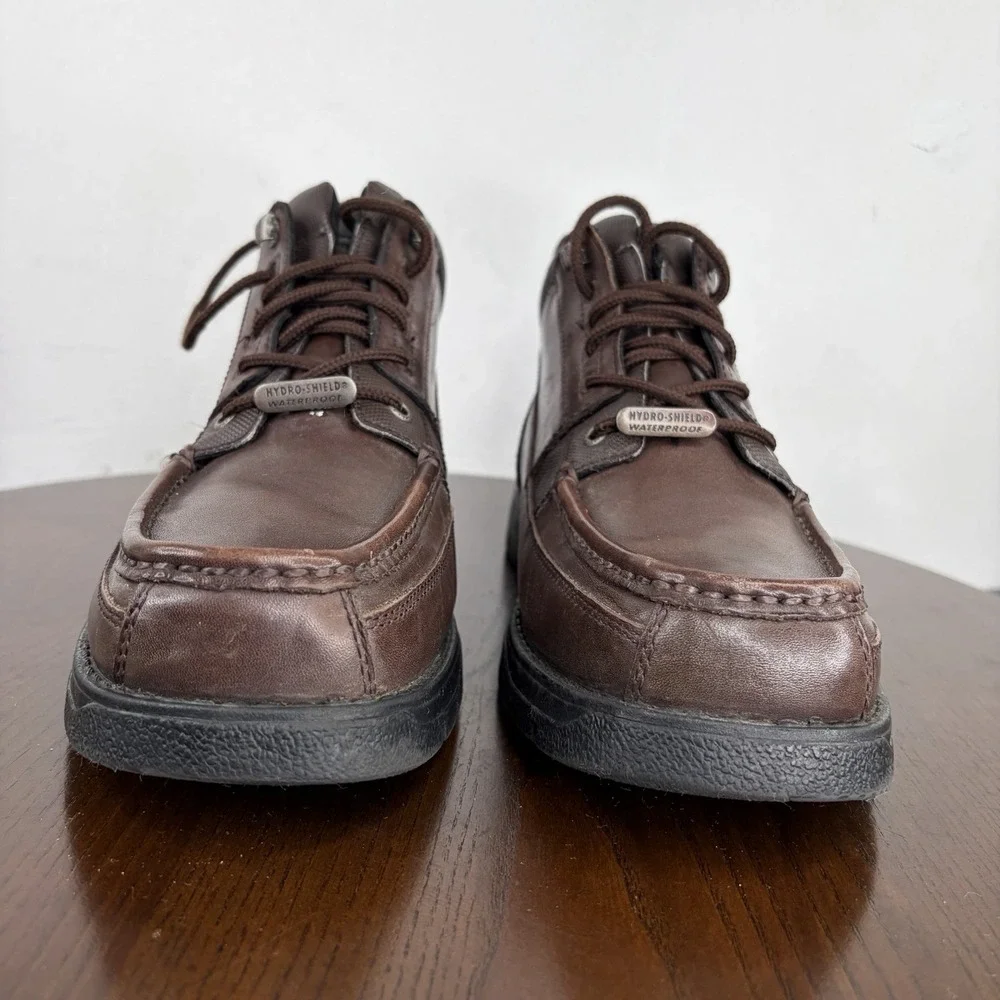 Rockport XCS Boots Men's 11.5M Brown Leather Hydro Shield Waterproof Chukka Moc